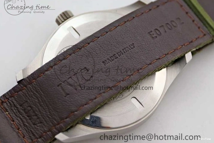 MIROTIME 0126 FastDry Mark XVIII “TRIBUTE TO MARK XI” IW327007 M+F 1:1 Best Edition Black Dial on Green Nylon Strap A 7050